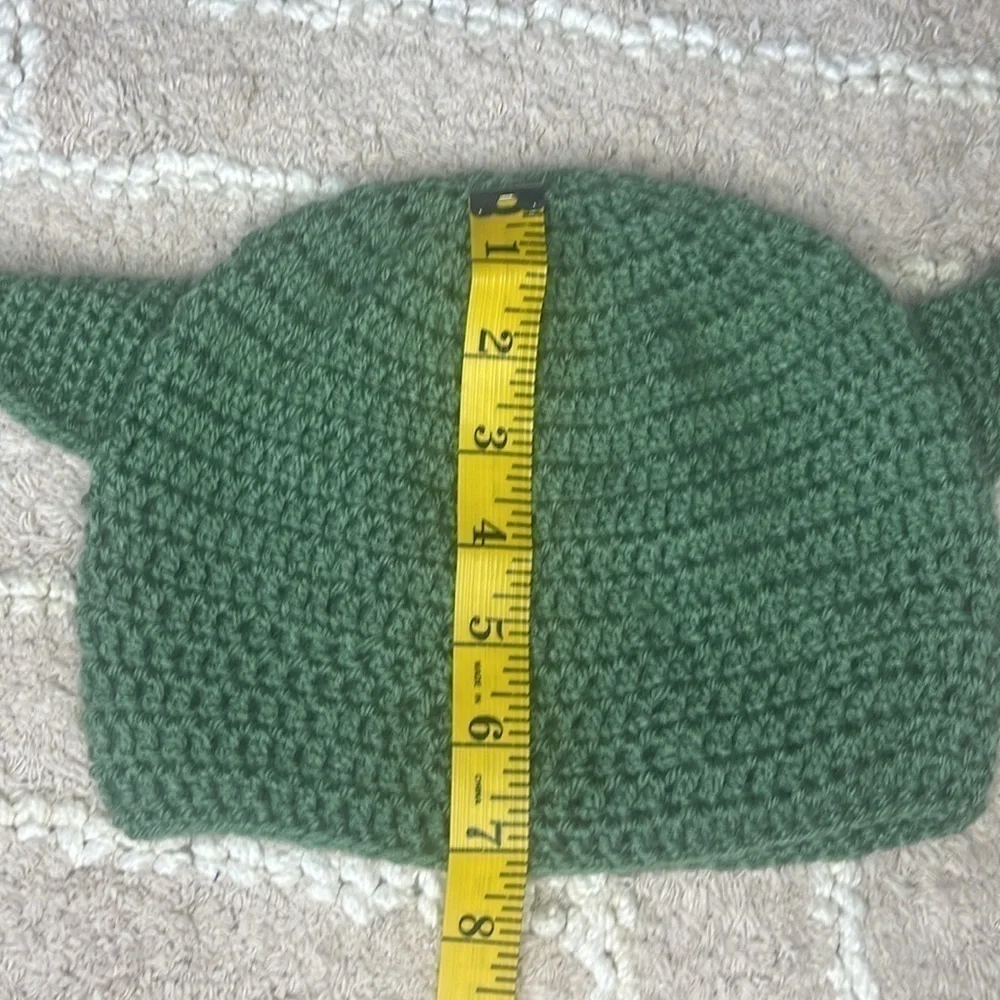 Hand Crochet Baby Yoda Inspired Hat With Ears